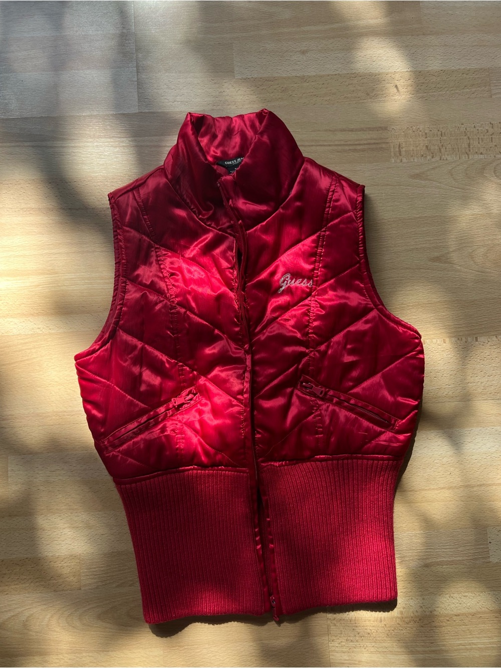 Y2k Red Guess Vest